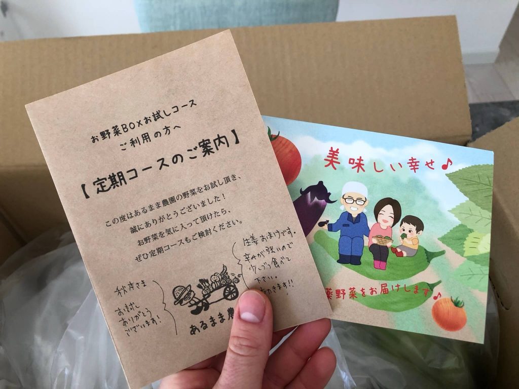 千葉県成田市の無農薬野菜宅配「あるまま農園」のお試しセットを取り寄せた１６