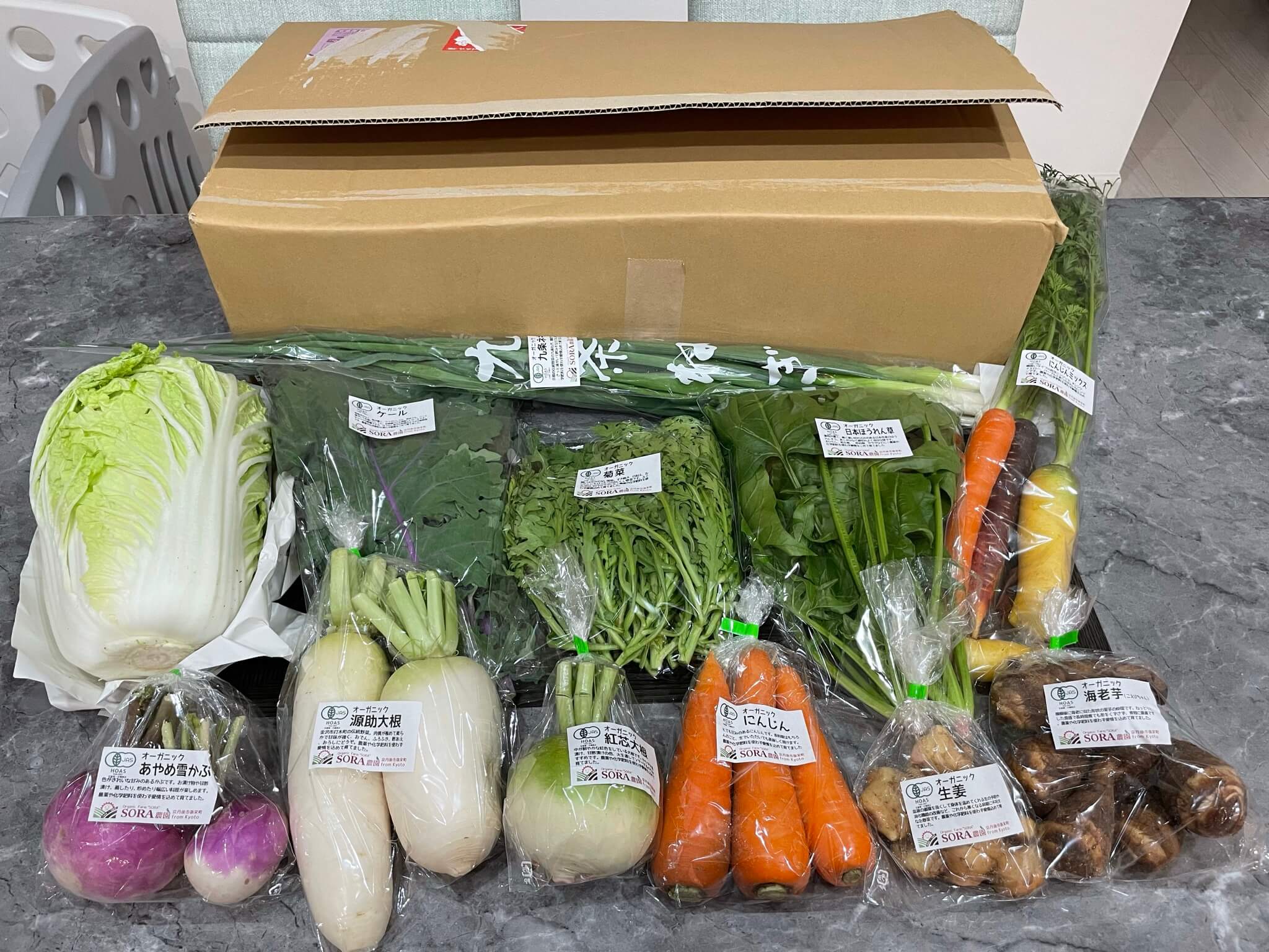 京都府京丹後市、SORA農園の有機野菜セットの感想２３